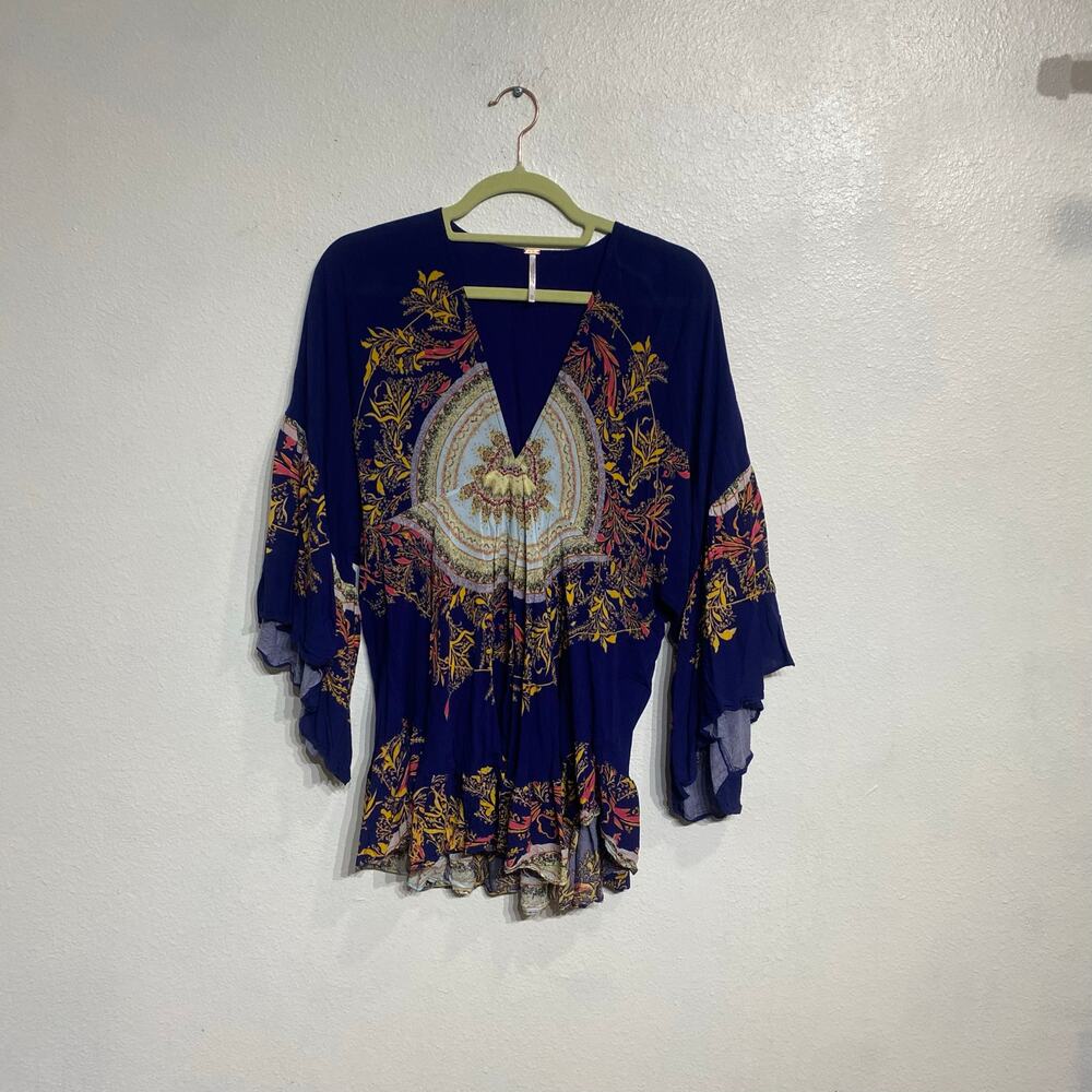 Free People Sunset Dreams Printed Tunic Sz XS - Picture 2 of 13
